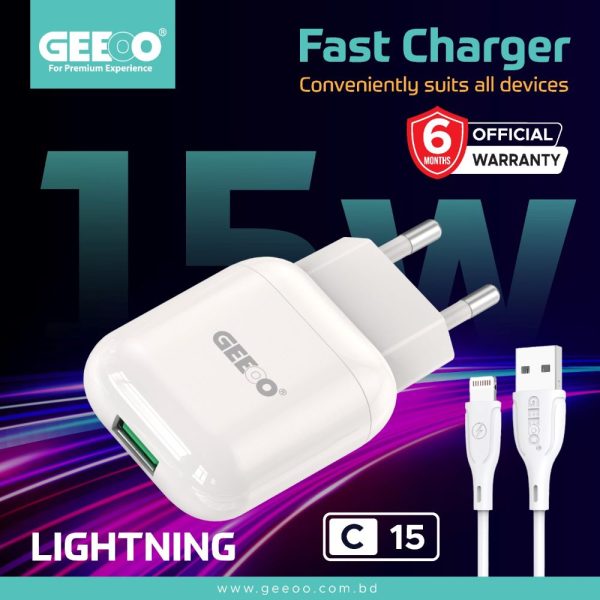 C15 (L) FAST CHARGER SET With 3A FAST CHARGING CABLE